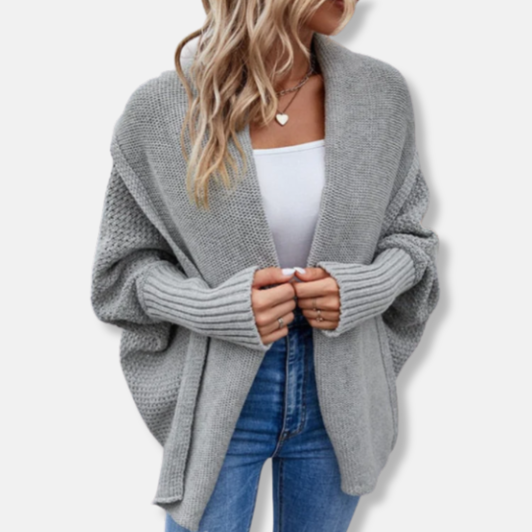 Freya Oversized Cardigan | Chunky Knit Ribbed Cuffs Cardigan 6