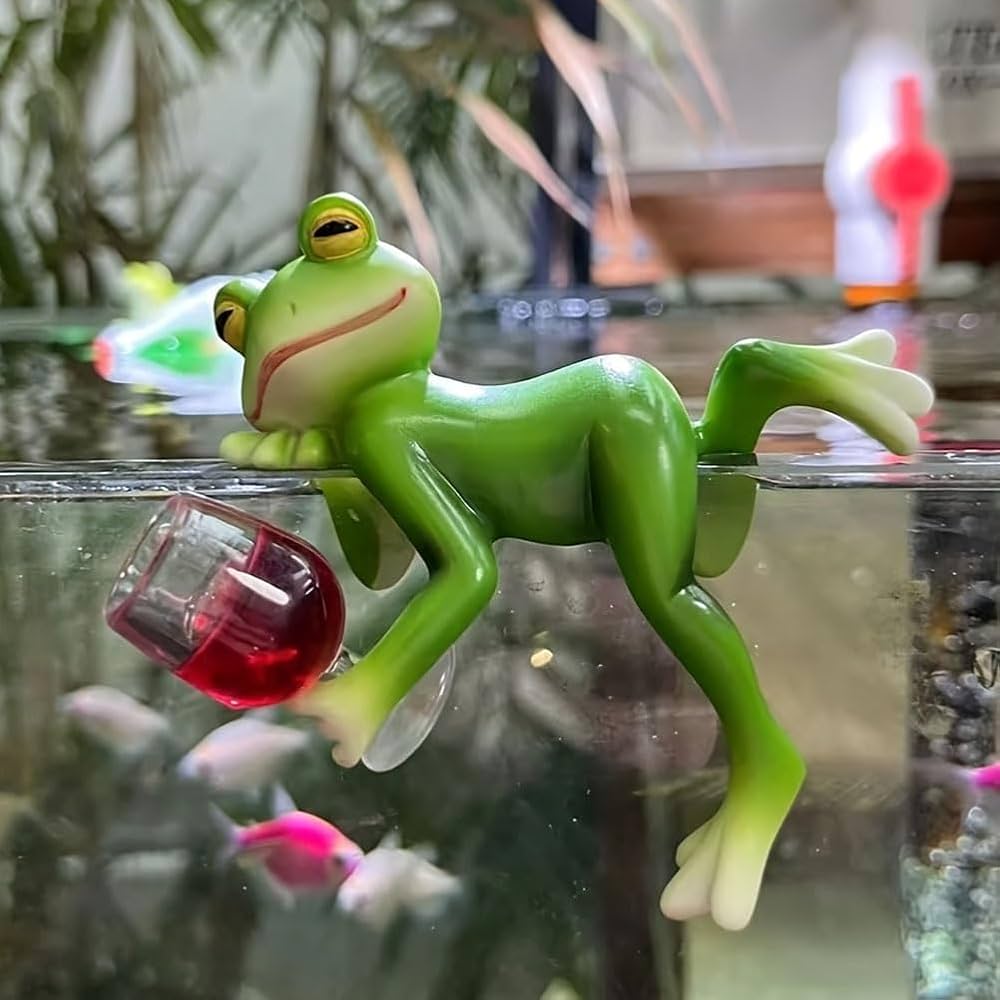 Colorful Frog Figurine Wine Charm Decor - VogeLuxe