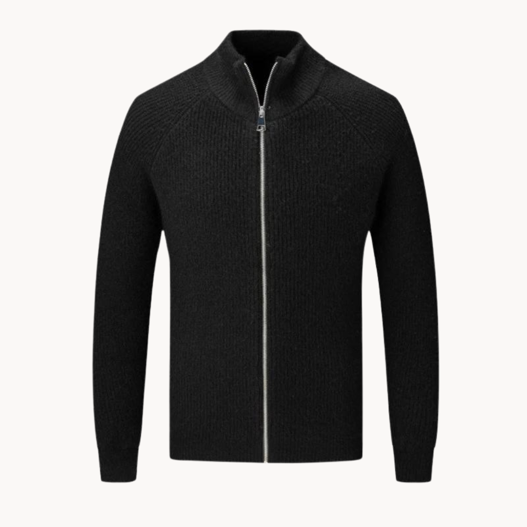 Full Zip Sweater – Knit Blend Jacket & Smooth Zip On