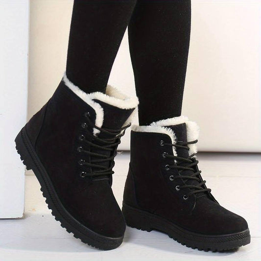 Warm Insulated Snow Boots With Grip Soles - VogeLuxe