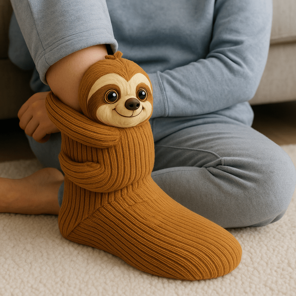 Soft Animal Print Non Slip House Socks - VogeLuxe