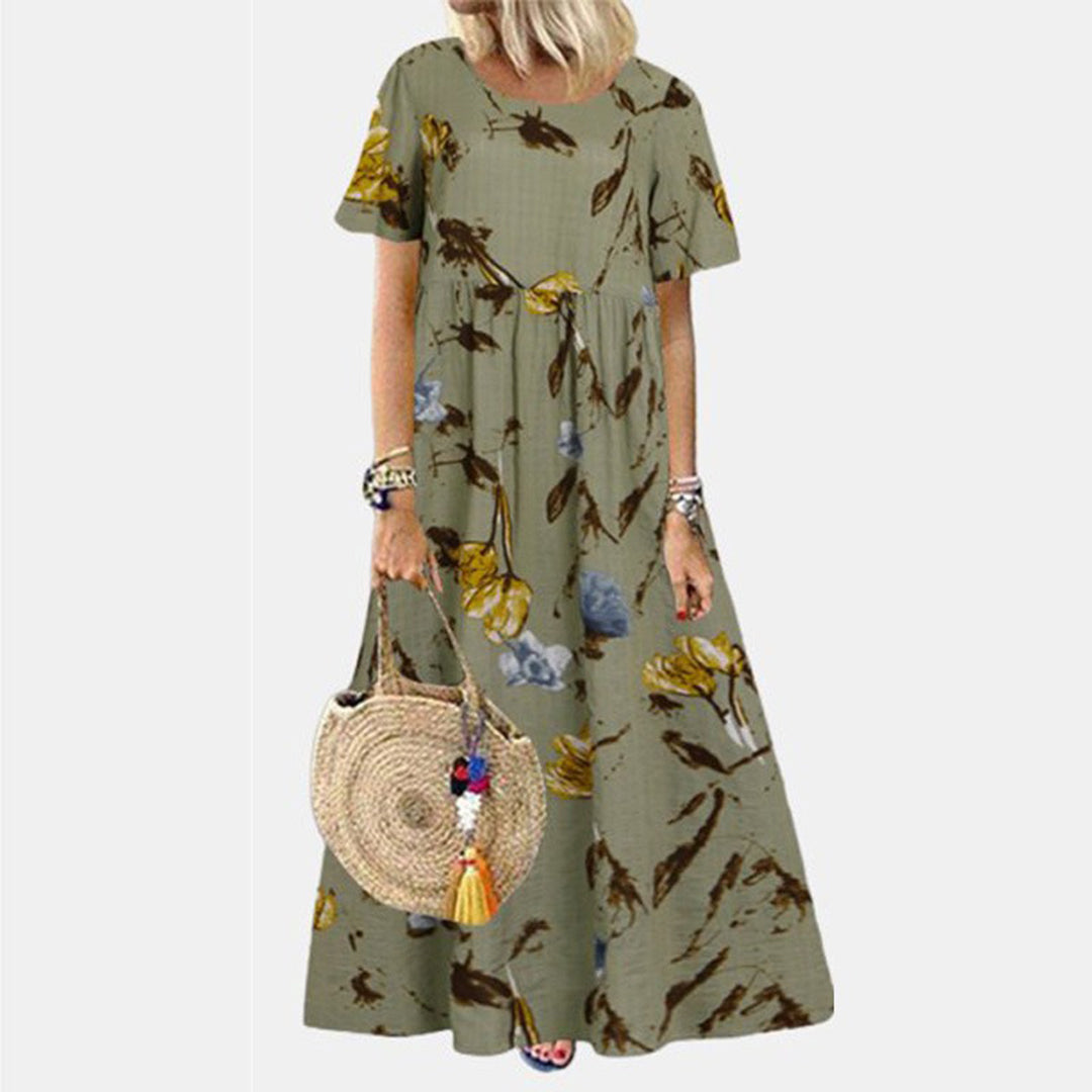Stylish Floor Length Dress with Side Pockets