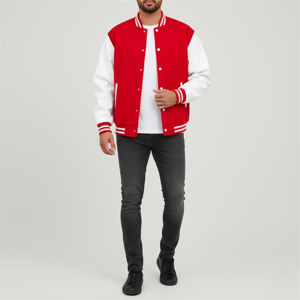 Casual College Style Men's Button Jacket