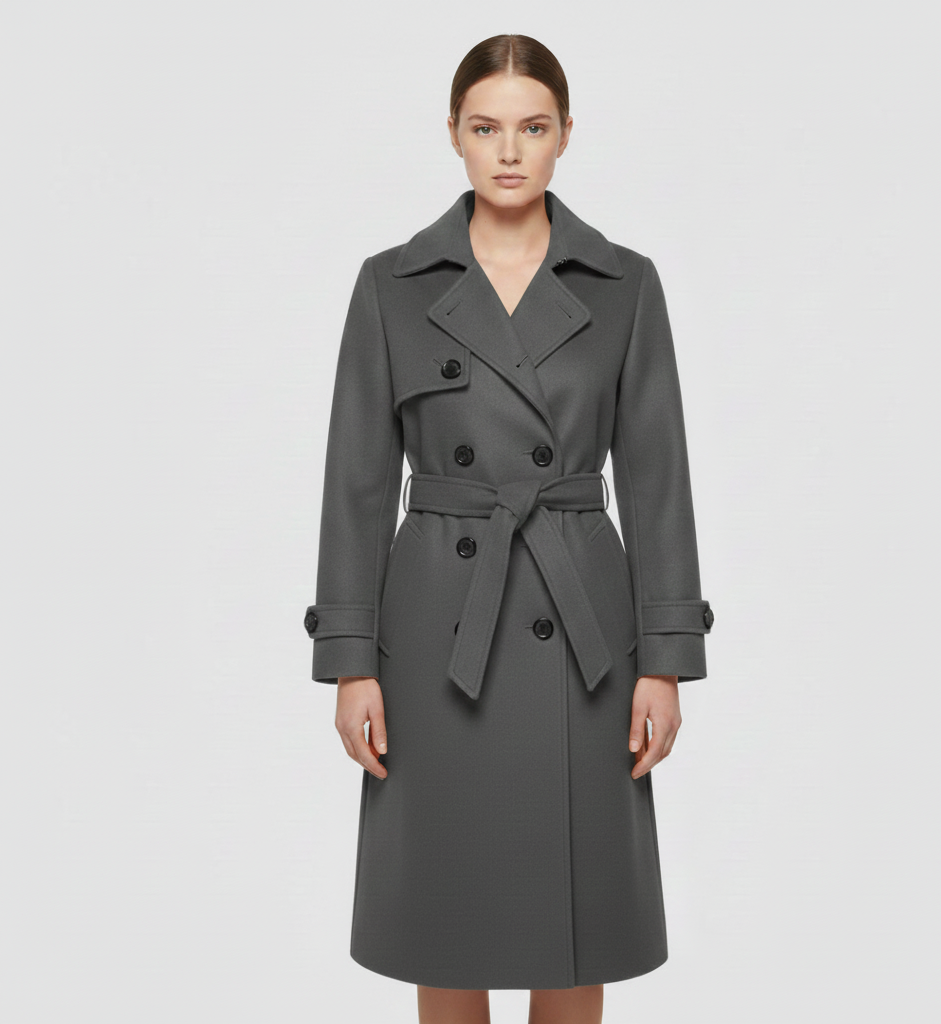 Women's Long Wool Elegant Coat - VogeLuxe