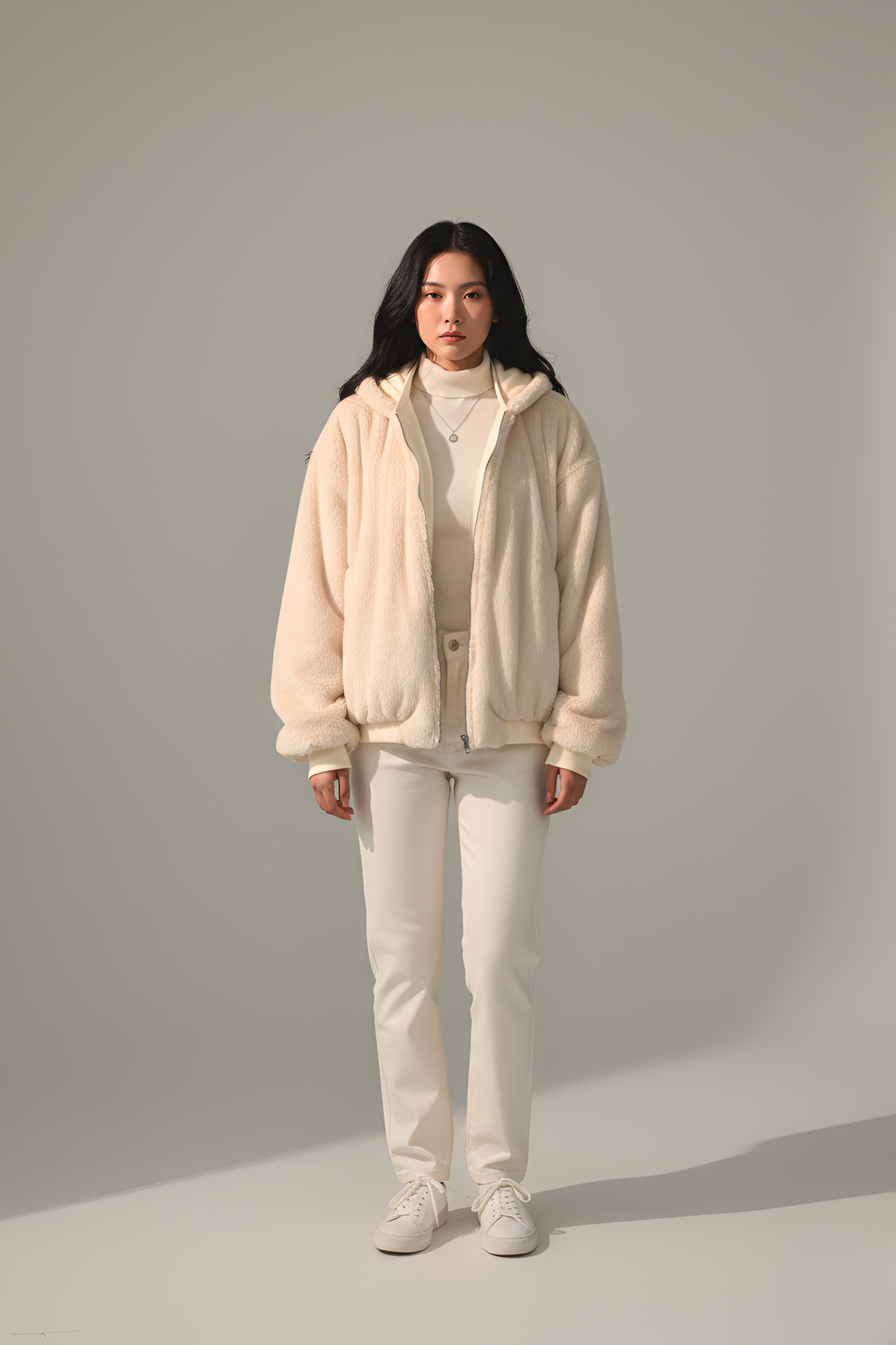 Soft Women's Faux Fur Coat with Zip Fit