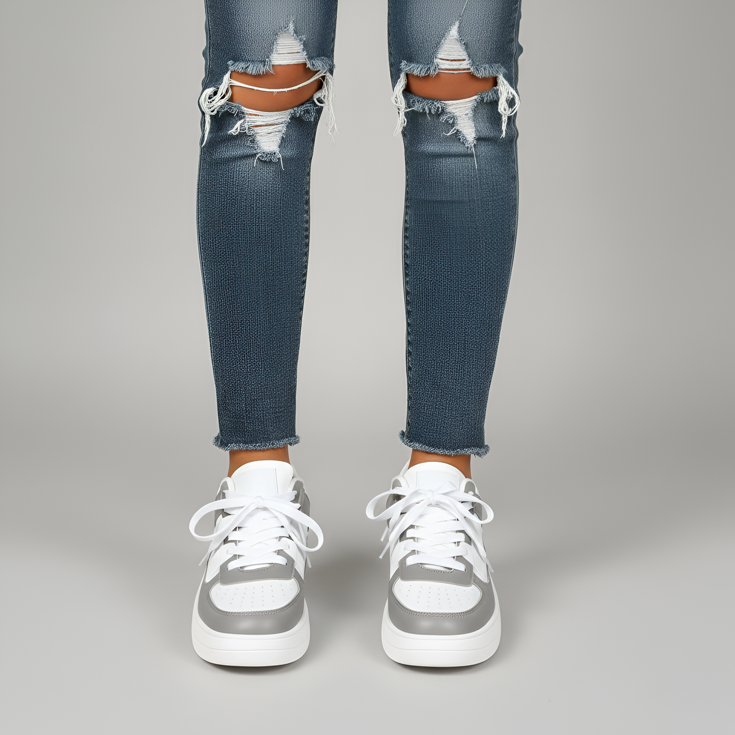 Comfortable Women's Synthetic Leather Breathable Sneakers