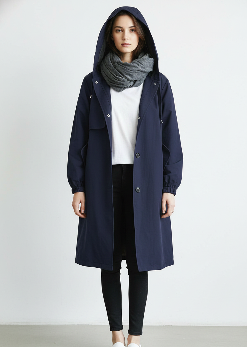 Waterproof Women's Lightweight Hooded Coat