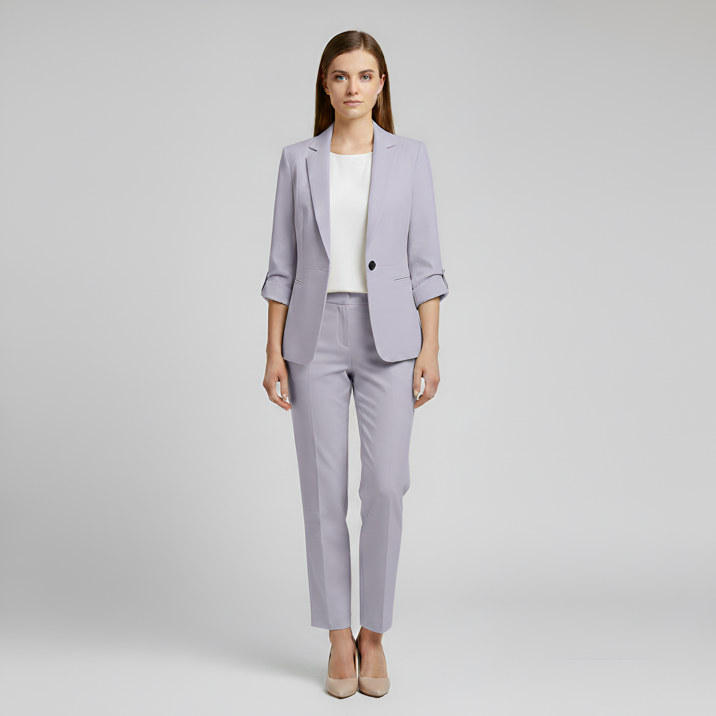Elegante Donna Completo Abito Con Blazer E Pantaloni
