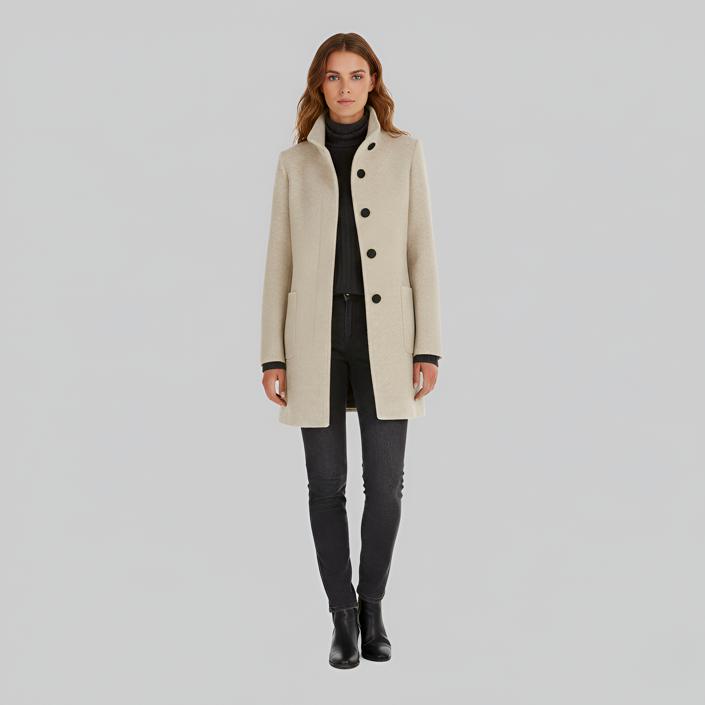 Elegante donna wool blend coat
