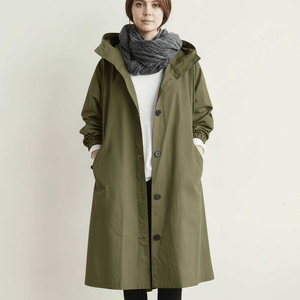 Ladies Waterproof Windbreaker Hooded Raincoat Jacket - VogeLuxe