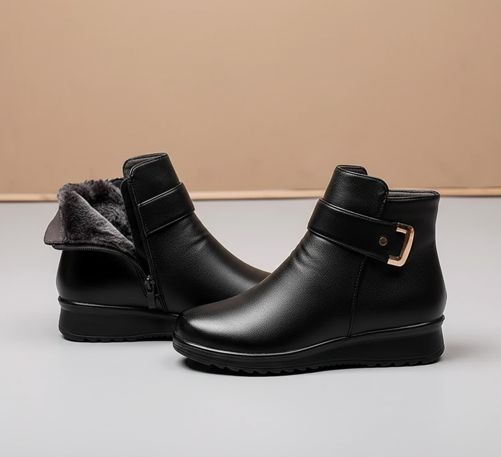 Women's Leather Waterproof Winter Boots