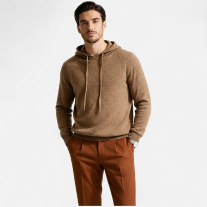 VogeLuxe | Men’s Minimalist Knit Pullover Hoodie