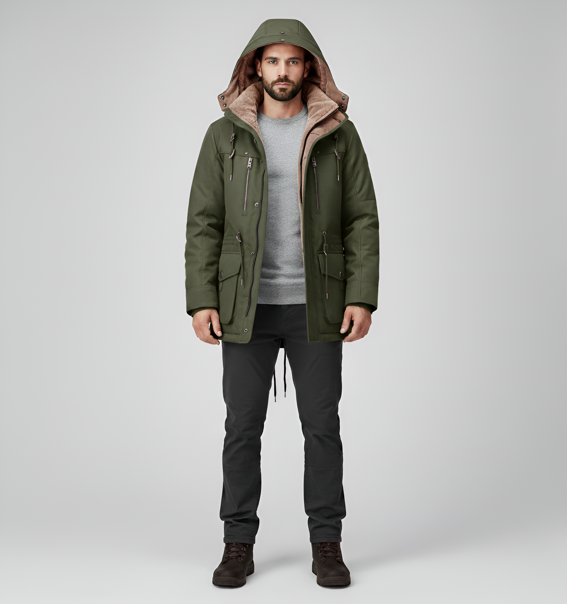Warm Waterproof Men's Hooded Winter Parka Jacket - VogeLuxe