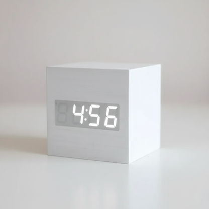 Simple Wooden LED Desk Clock