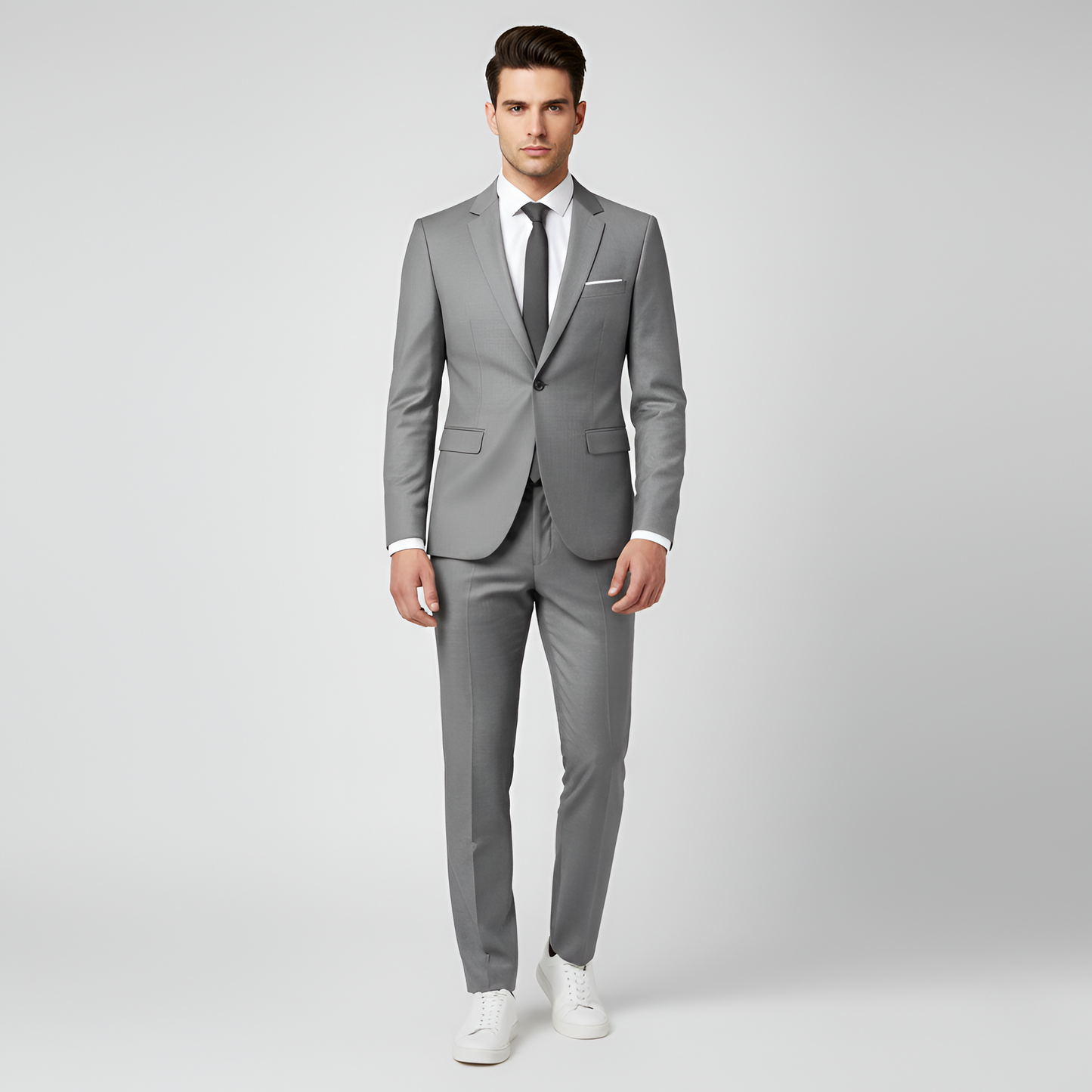 Elegant Mens Slim Fit Suit Jacket and Trousers - VogeLuxe