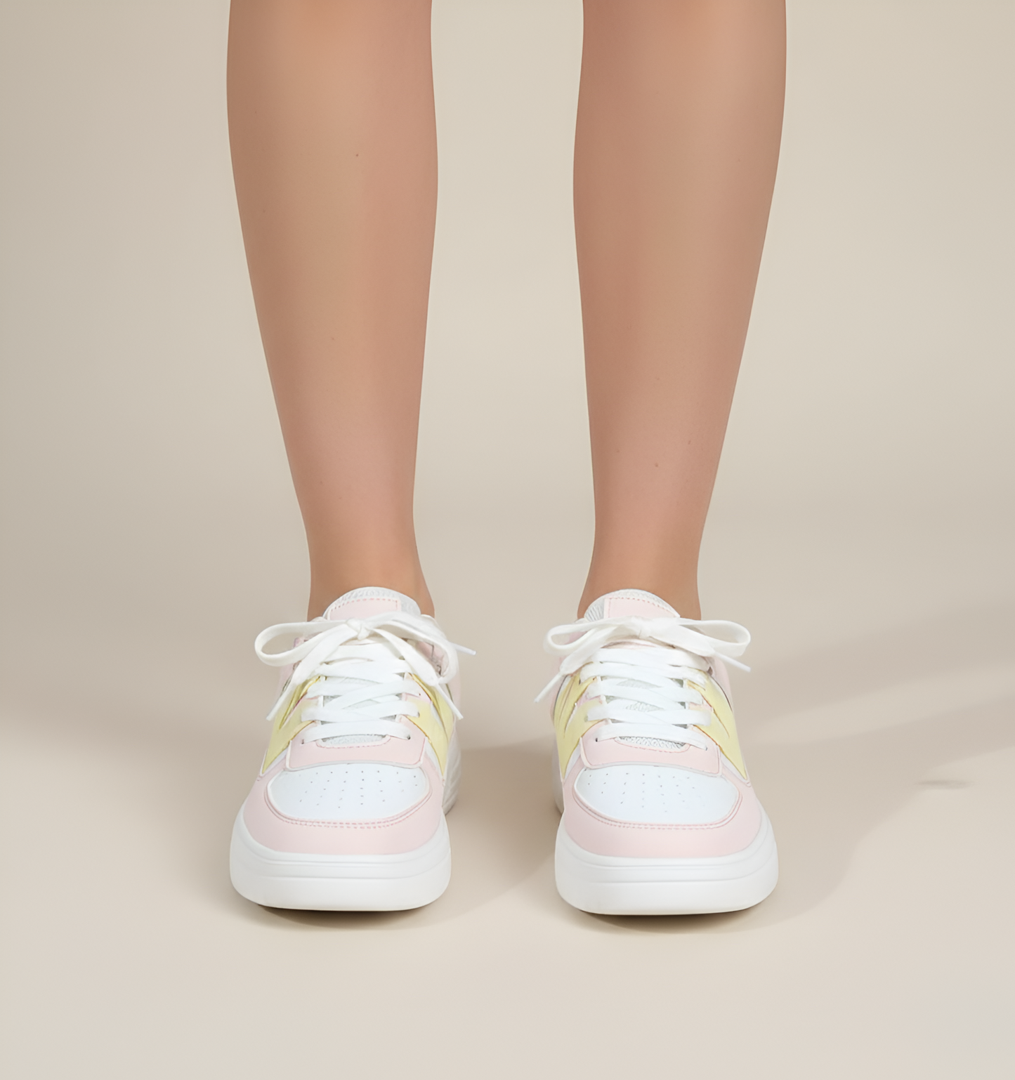 Comfortable Women's Synthetic Leather Breathable Sneakers