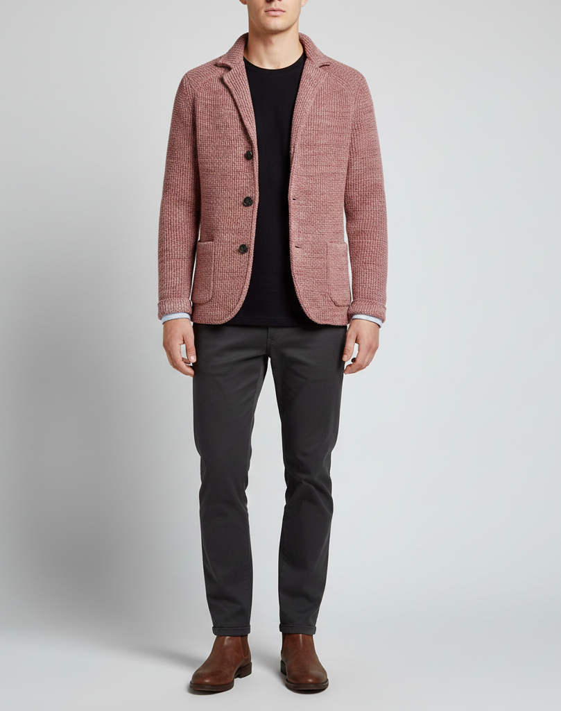VogueLuxe Men's Wool Casual Chic Jacket