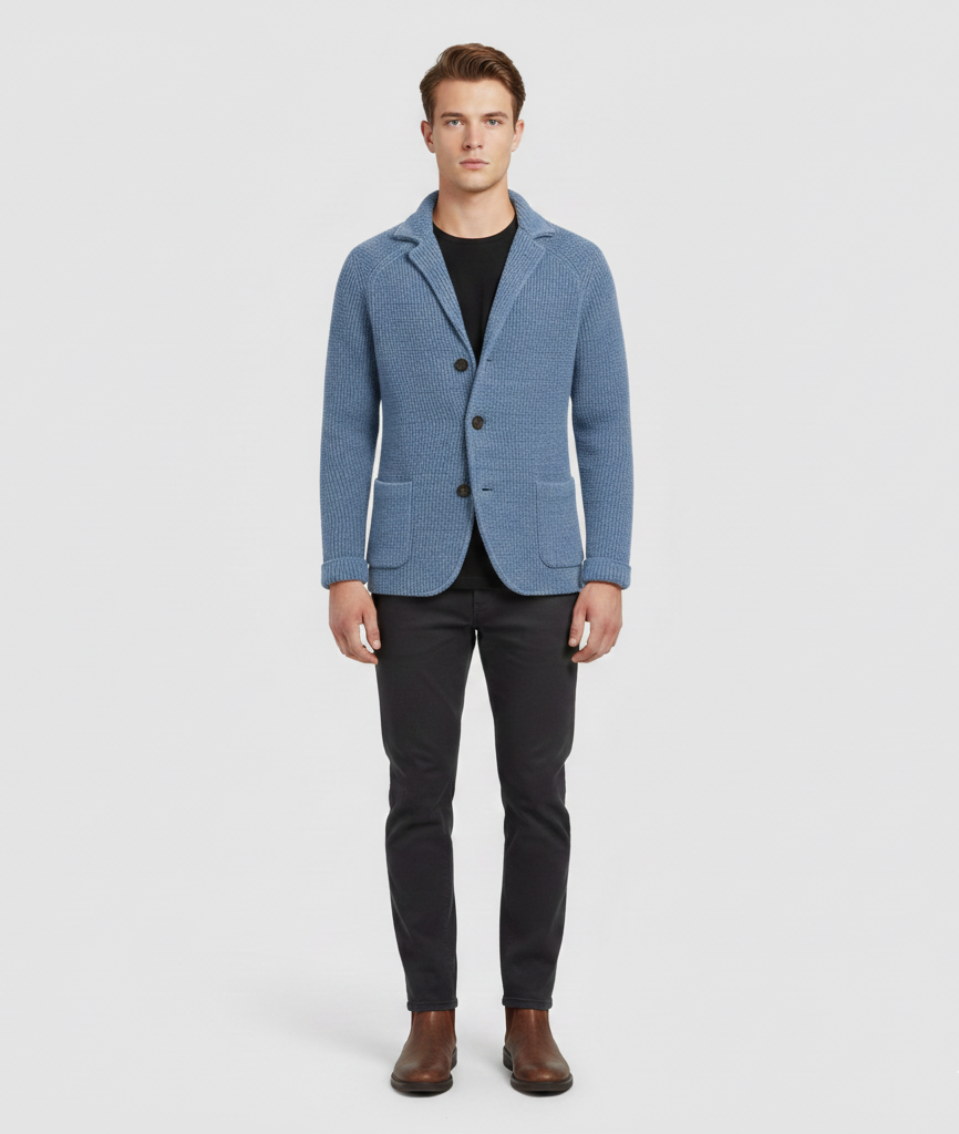 VogueLuxe Men's Wool Casual Chic Jacket