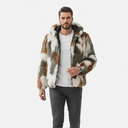 Warm Faux Fur Parka Coat - Men's Winter Jacket - VogeLuxe