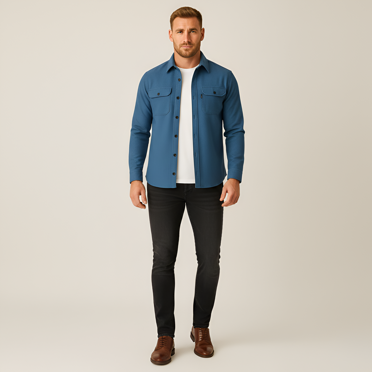 Relaxed Fit Men's Button Down Shirt