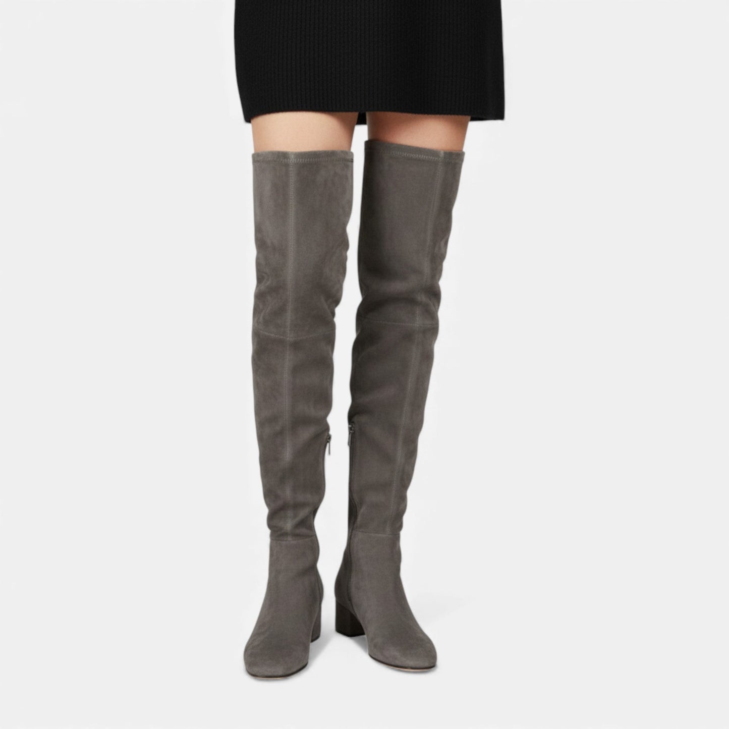 Trendy Women's Knee High Faux Suede Winter Boots