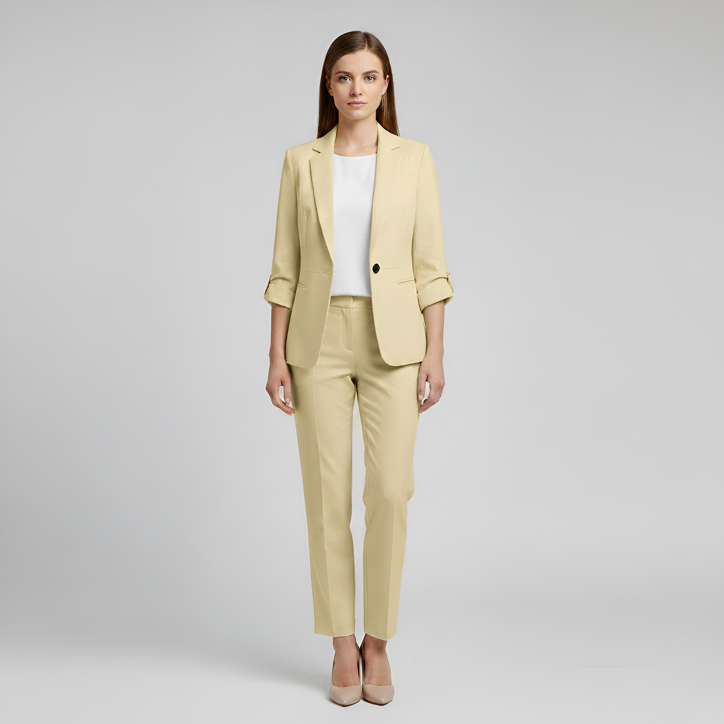 Elegante Donna Completo Abito Con Blazer E Pantaloni