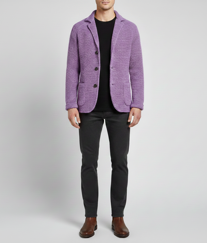 VogueLuxe Men's Wool Casual Chic Jacket