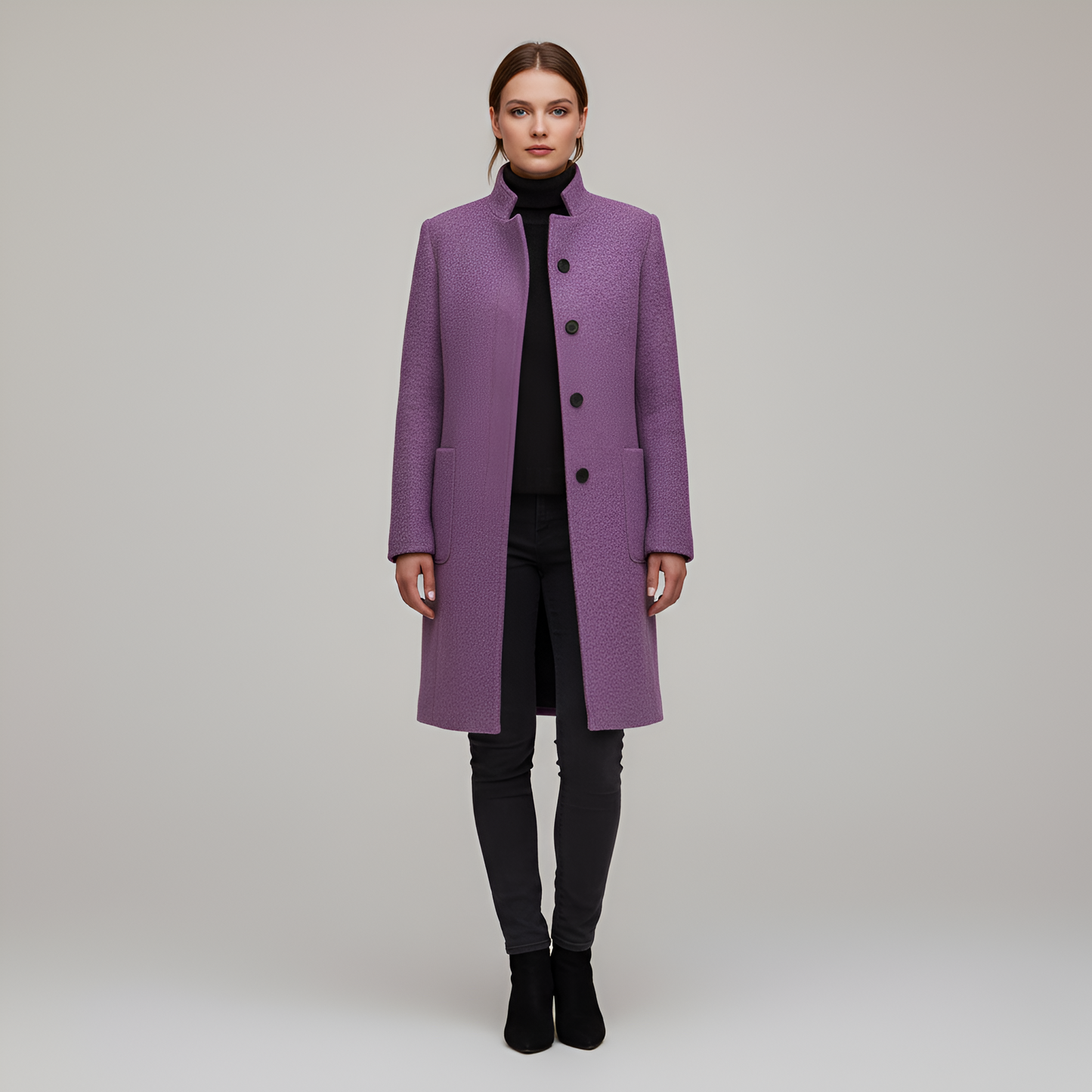 Elegant Women's Long Coat - VogeLuxe