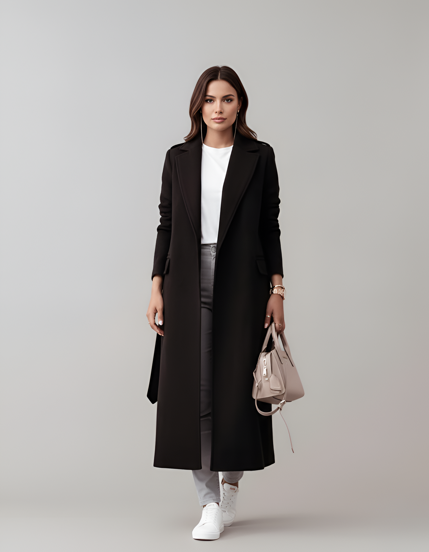 Elegante Trench Coat Donna con Cintura per Donna - VogeLuxe