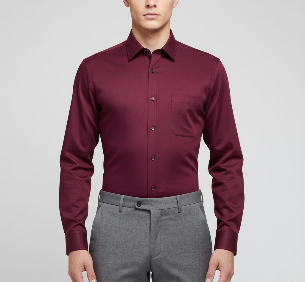 Vogue Cotton Men's Slim Fit Dress Shirt
