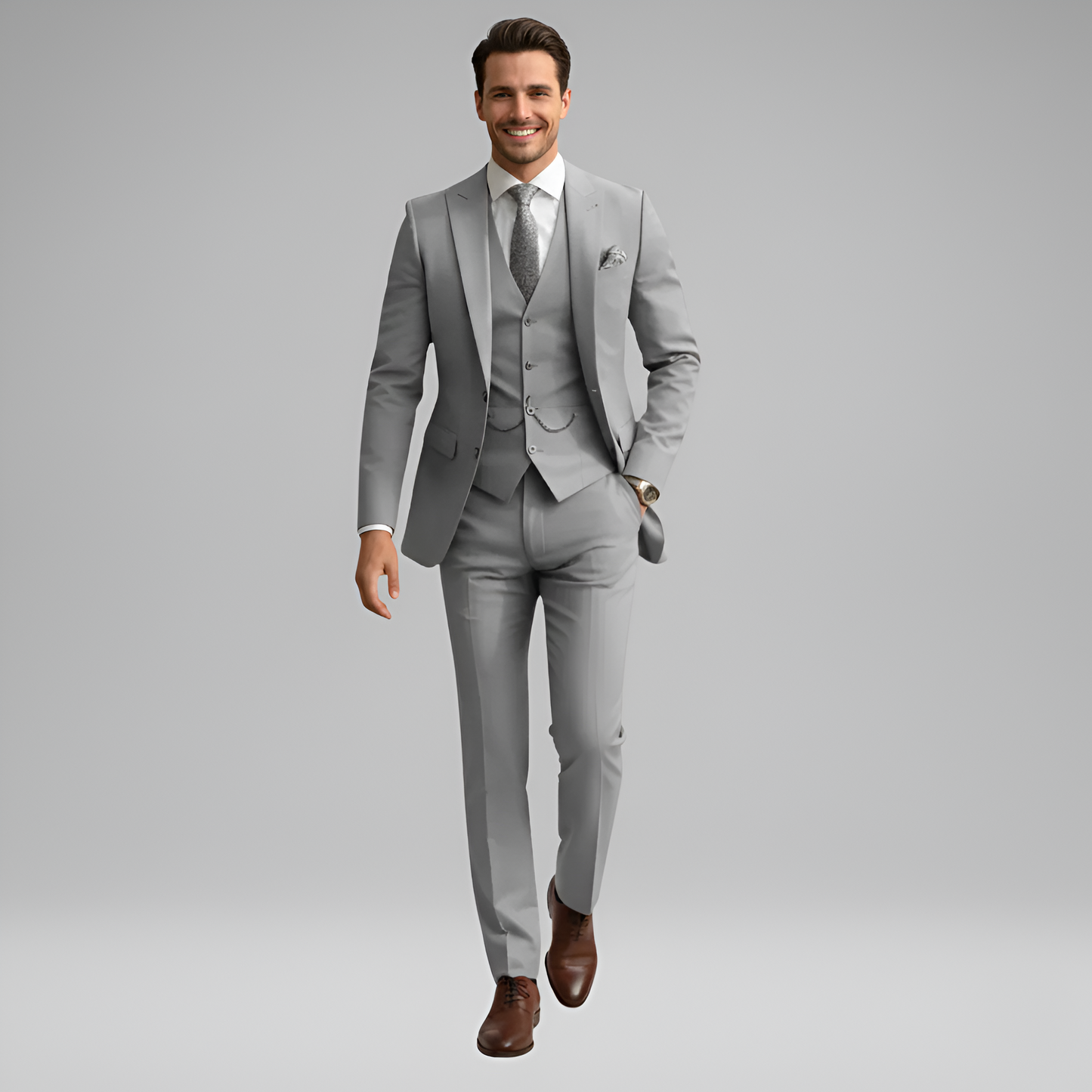 Stylish 3 Piece Men's Slim Fit Suit