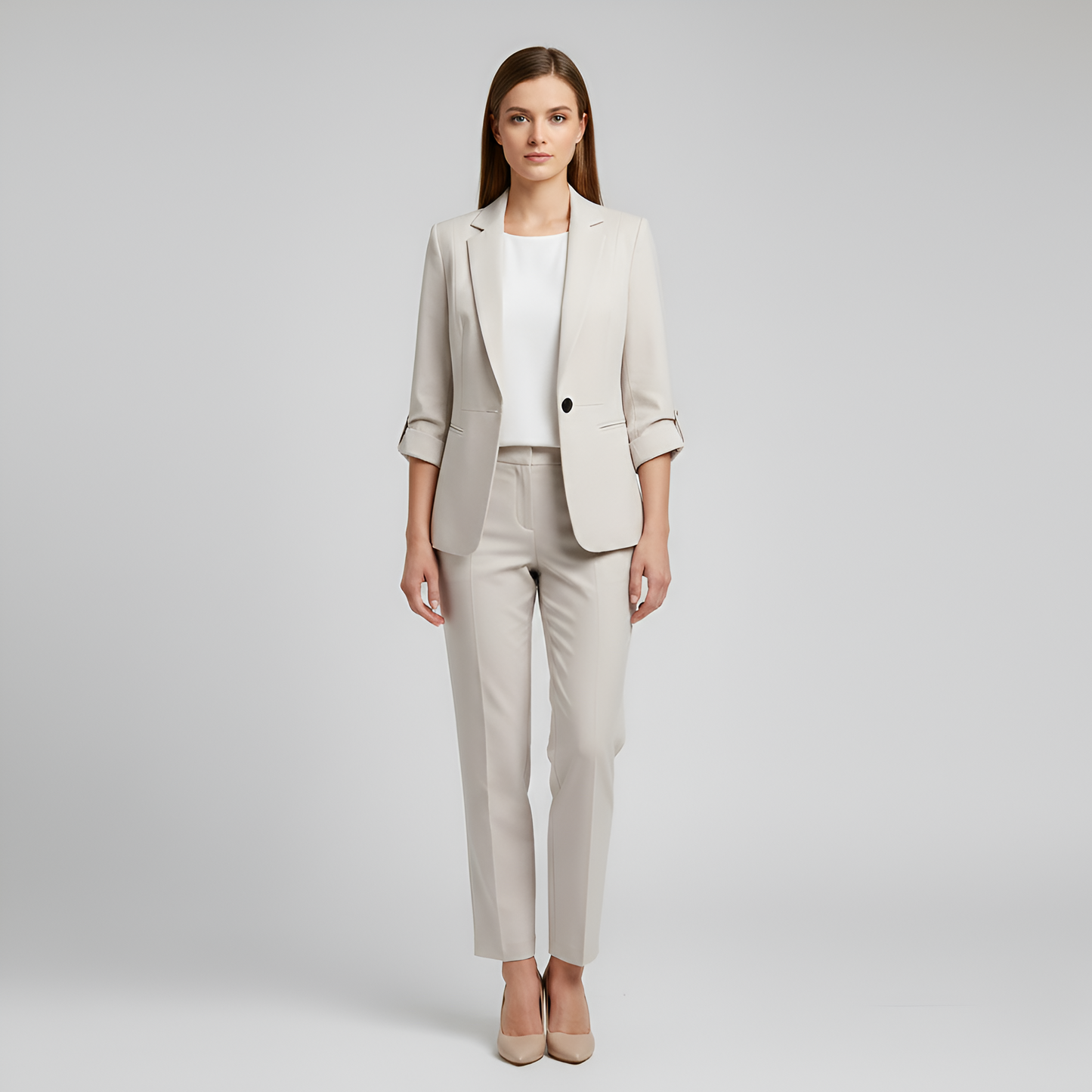 Elegante Donna Completo Abito Con Blazer E Pantaloni