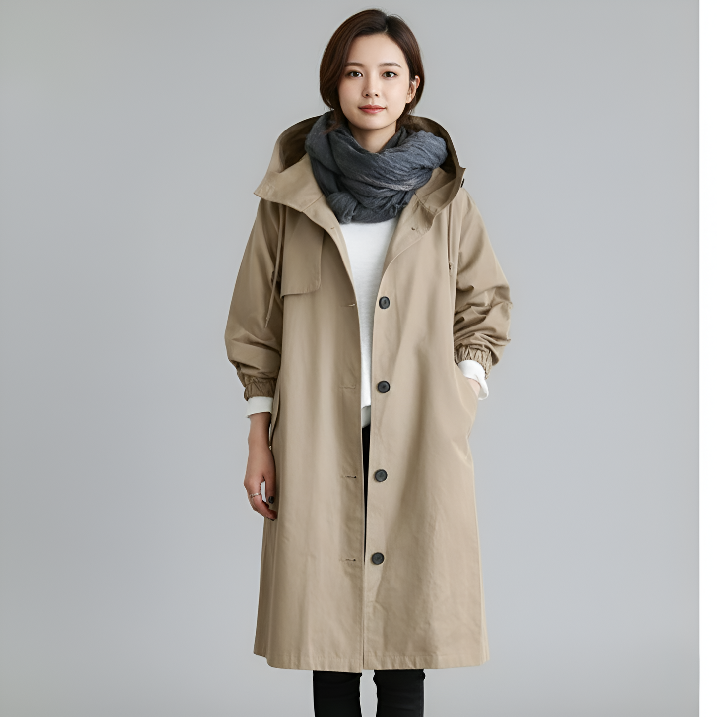 Waterproof Lightweight Women's Parka Jacket with Hood