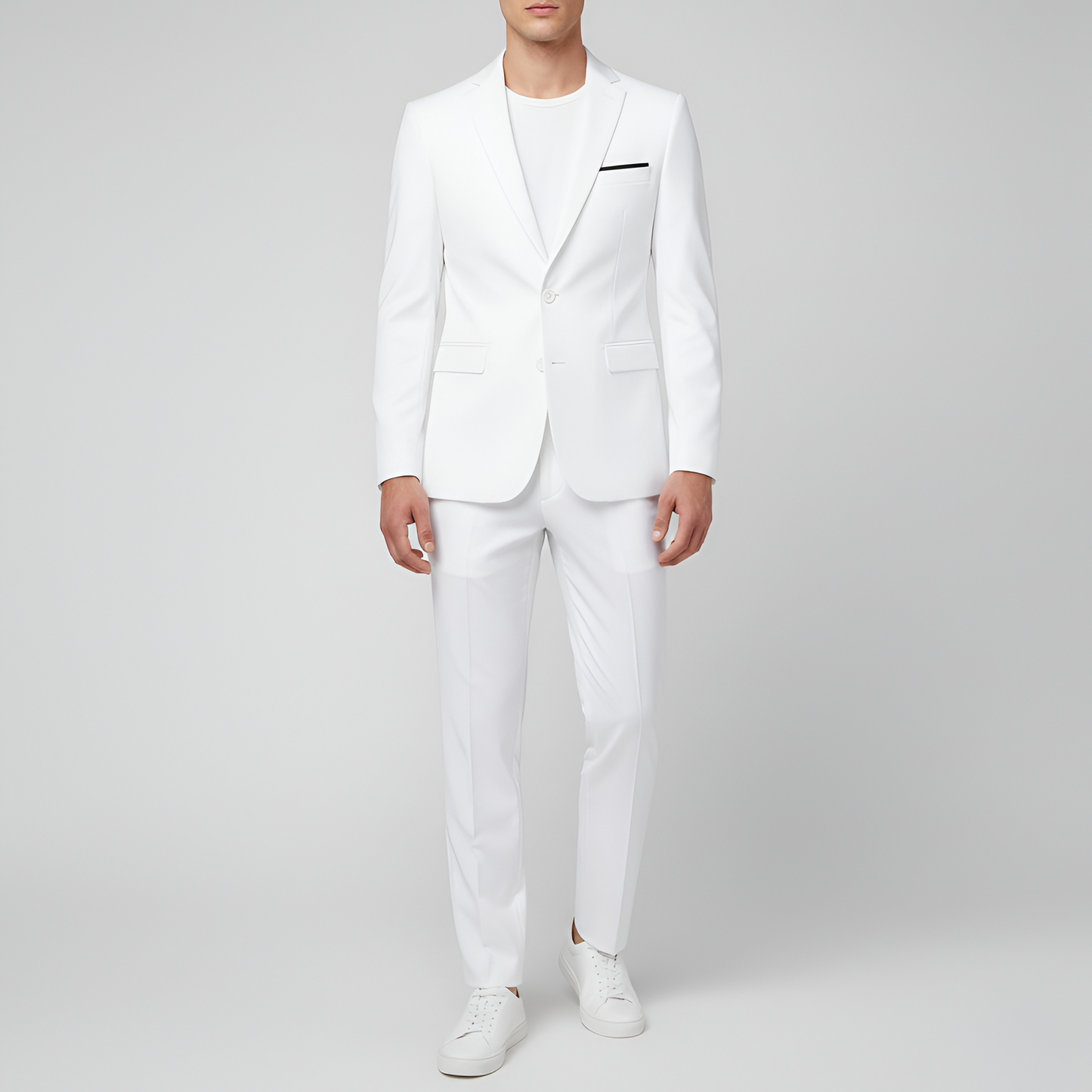 Elegant Mens Slim Fit Suit Jacket and Trousers