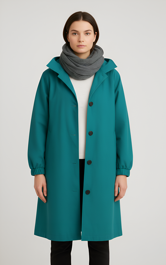 Waterproof Lightweight Women's Parka Jacket with Hood - VogeLuxe