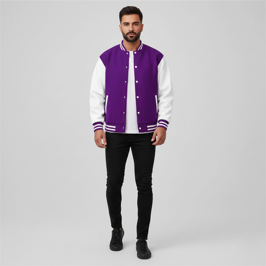 Casual College Style Men's Button Jacket - VogeLuxe