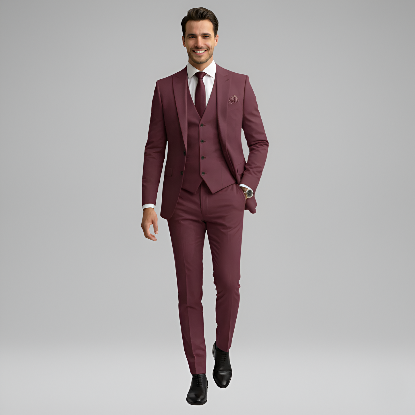 Stylish 3 Piece Men's Slim Fit Suit