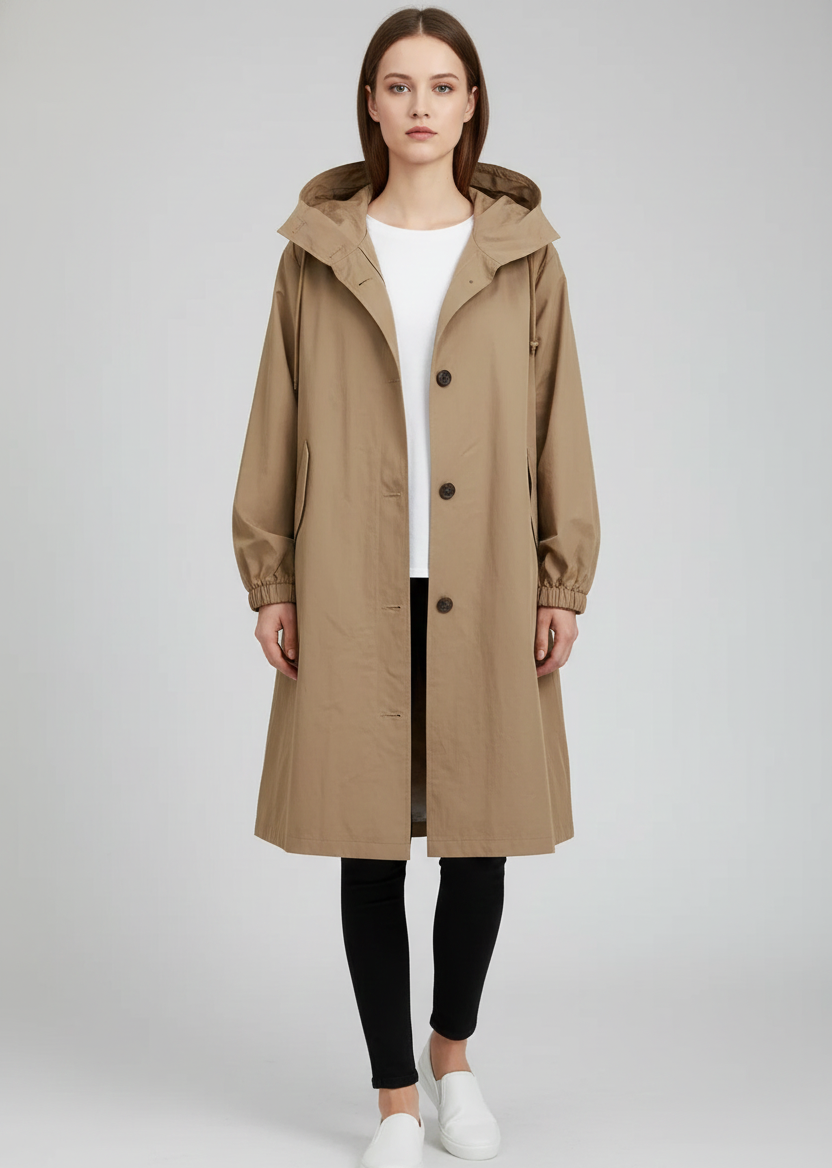 Waterproof Women's Lightweight Hooded Coat
