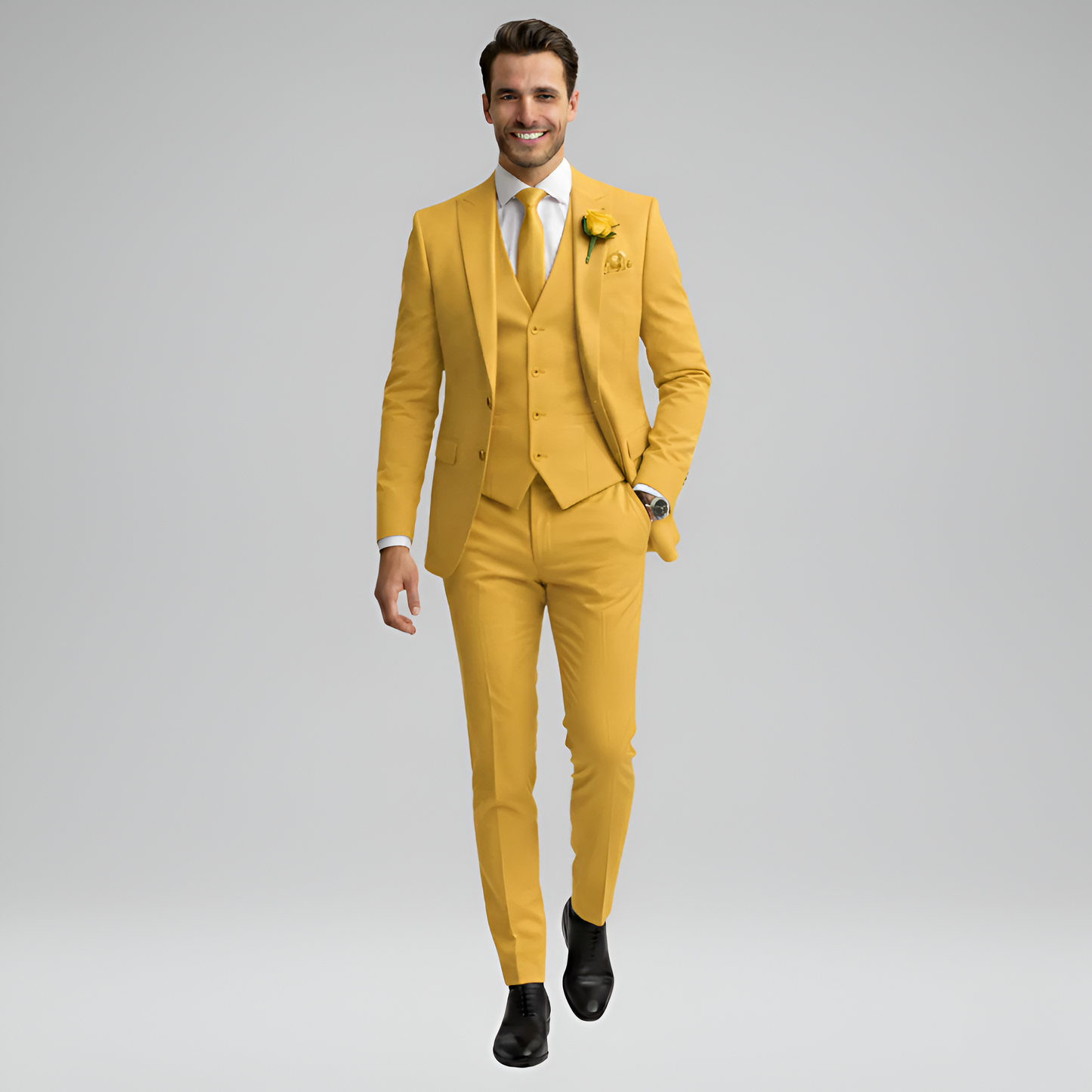 Stylish 3 Piece Men's Slim Fit Suit