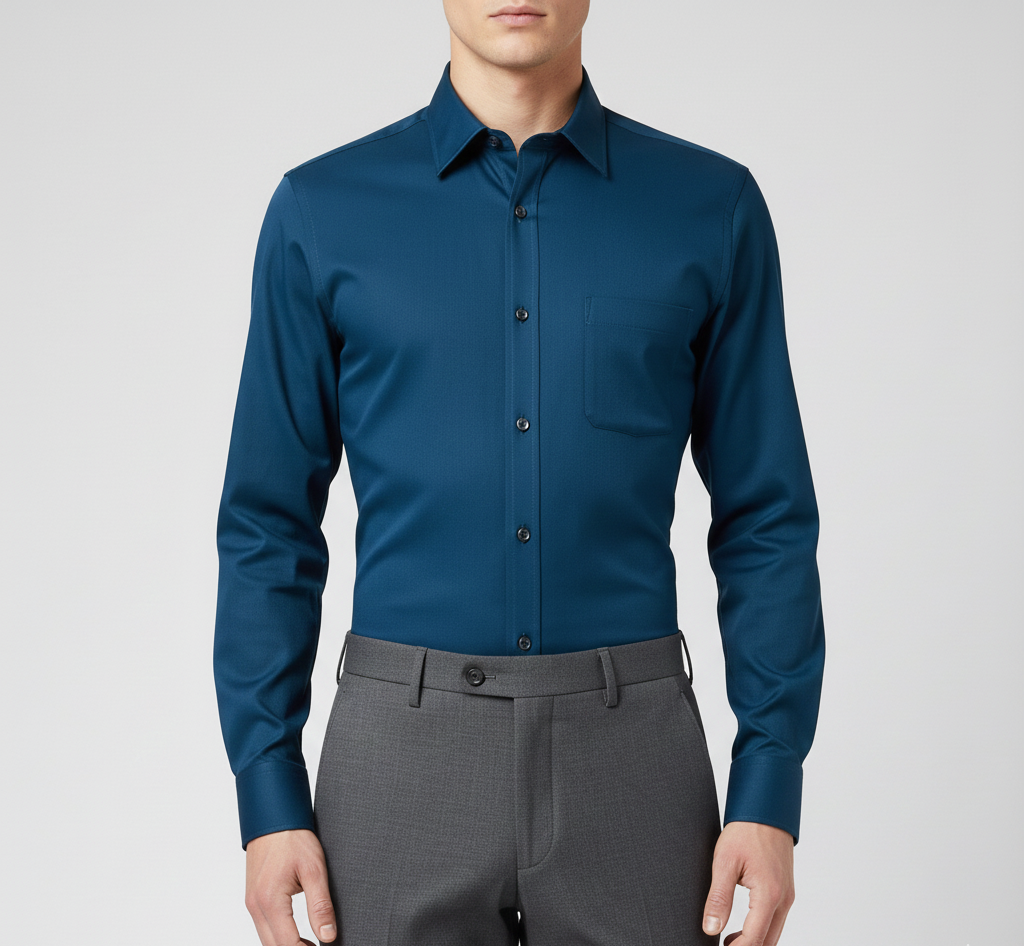 Vogue Cotton Men's Slim Fit Dress Shirt