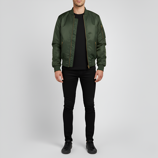 Warm Padded Mens Bomber Jacket - VogeLuxe