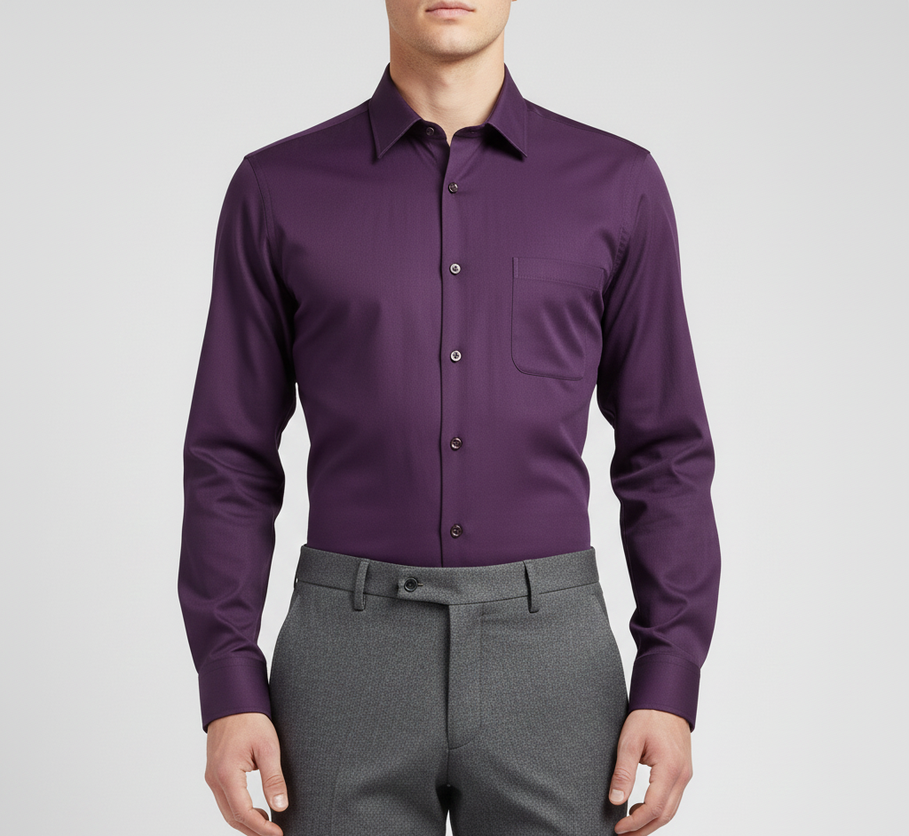 Vogue Cotton Men's Slim Fit Dress Shirt