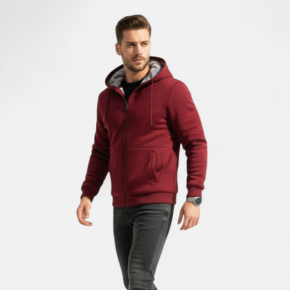 Cozy Mens Fleece Hooded Jacket - VogeLuxe