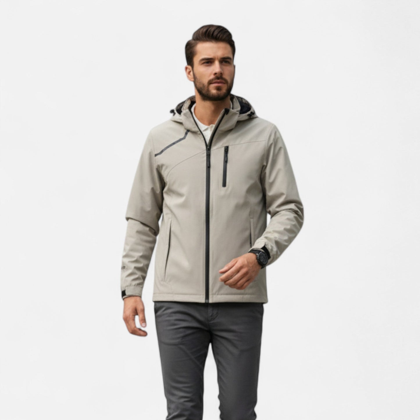 Thermal Insulated Men's Fleece Jacket - VogeLuxe