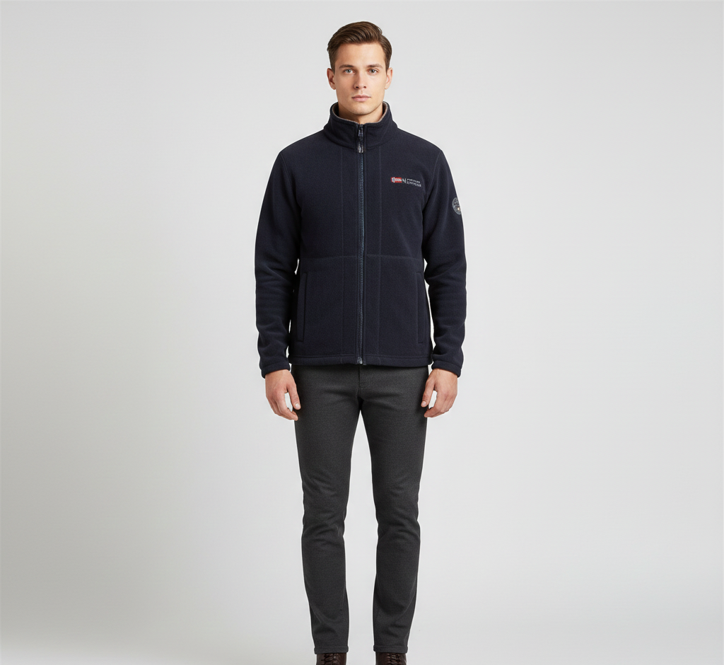 Warm Waterproof Men's Pile Jacket Full Zip - VogeLuxe