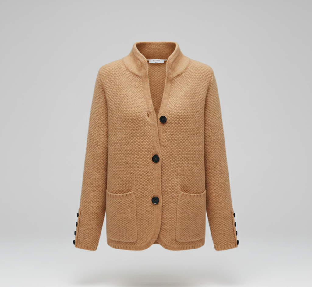 Women's Soft Wool Cardigan with Buttons