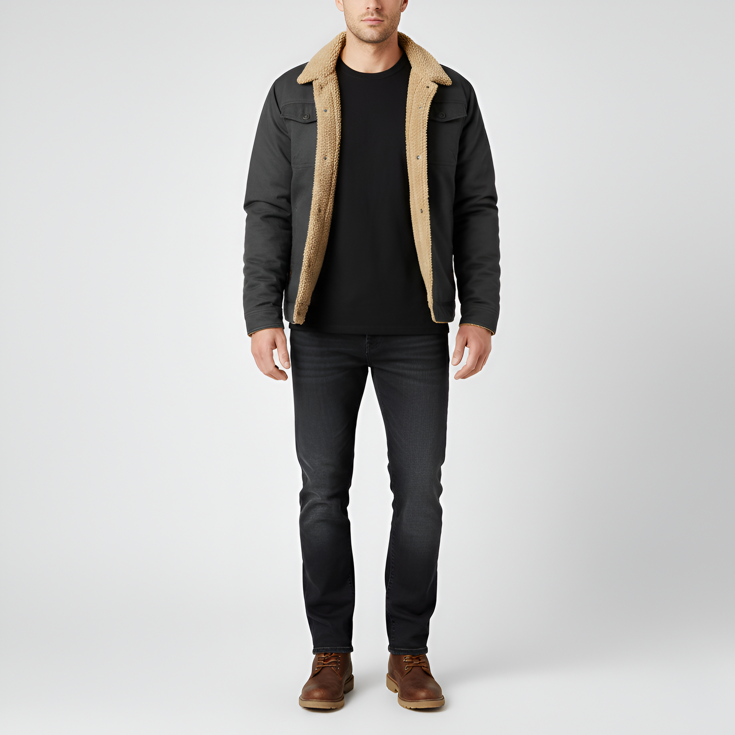 Warm Waterproof Men's Fleece Lined Winter Jacket - VogeLuxe