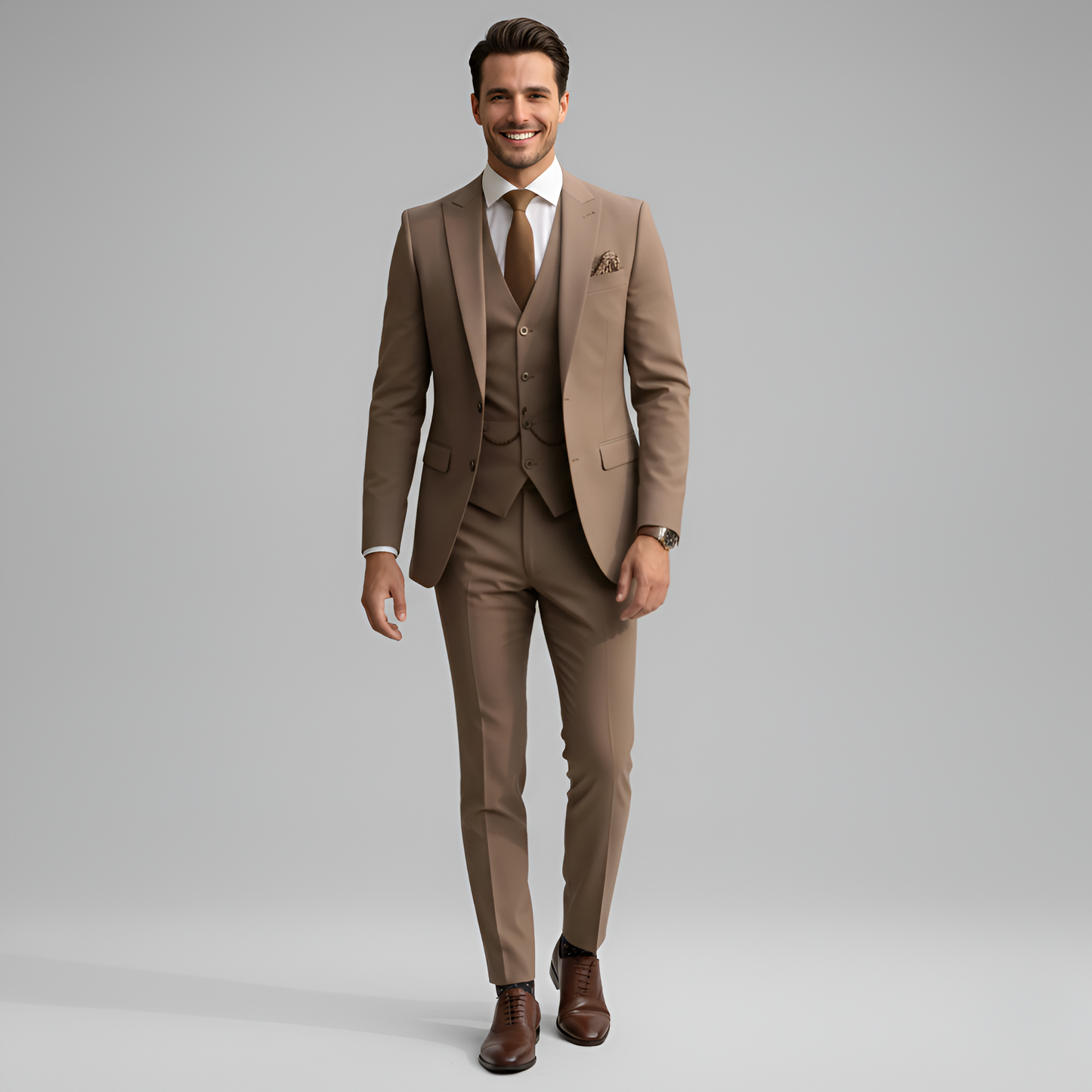 Stylish 3 Piece Men's Slim Fit Suit