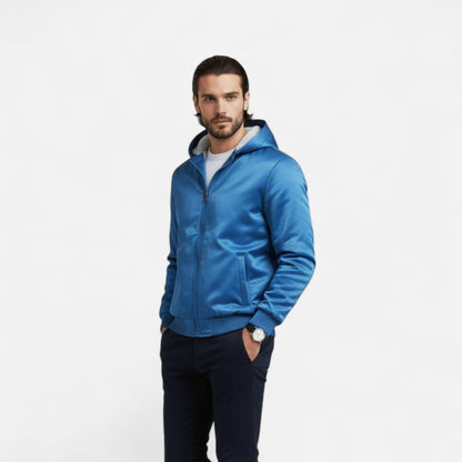 Warm Fleece Hooded Men's Winter Coat - VogeLuxe