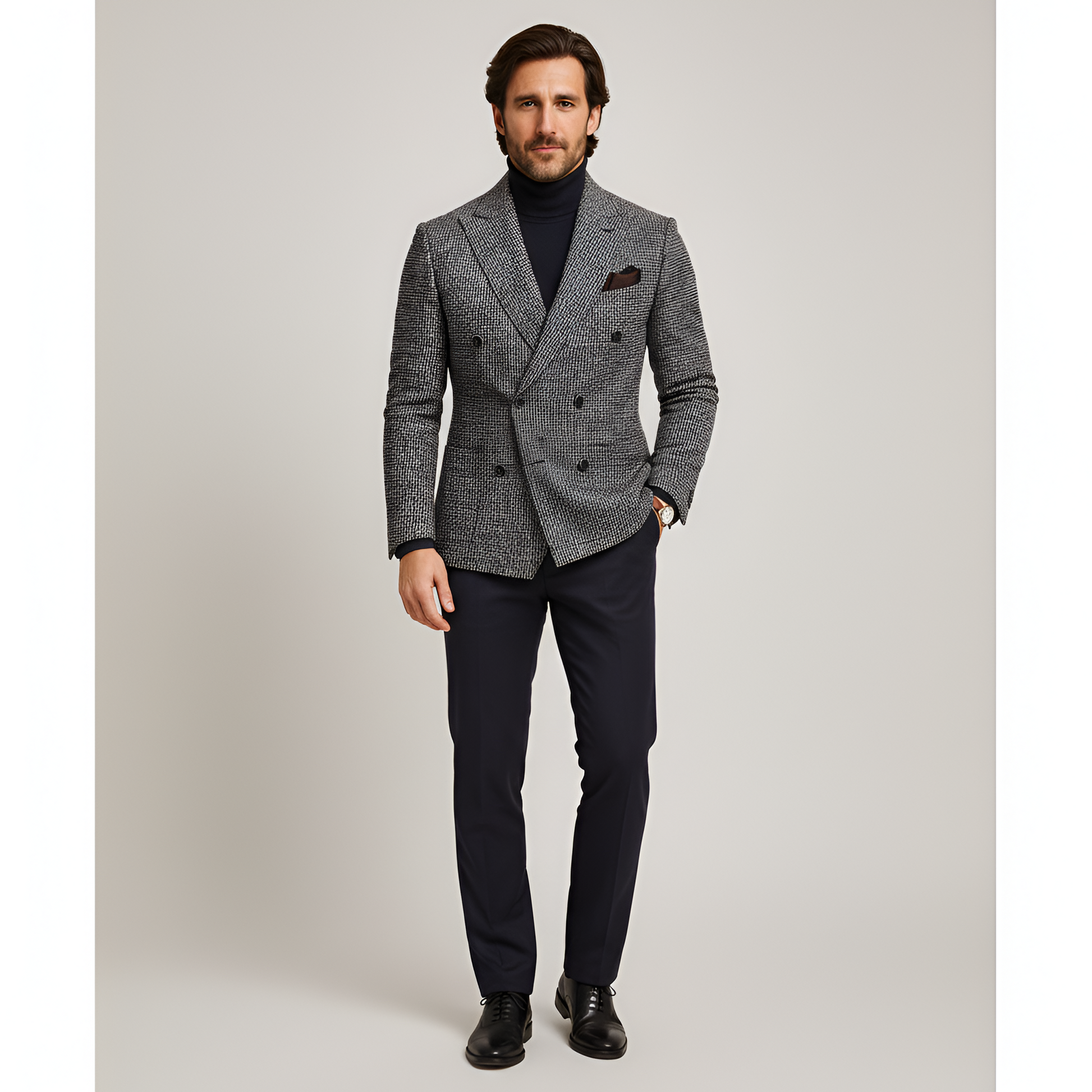Luxury Wool Tailored Fit Men's Blazer - VogeLuxe